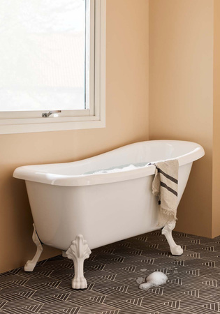 Badekar Old England 153 Hvit, Hvite Føtter