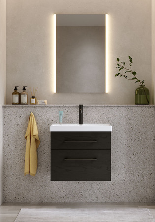 Servantskap Fix Trend Svart Tretekstur Med Servant 550