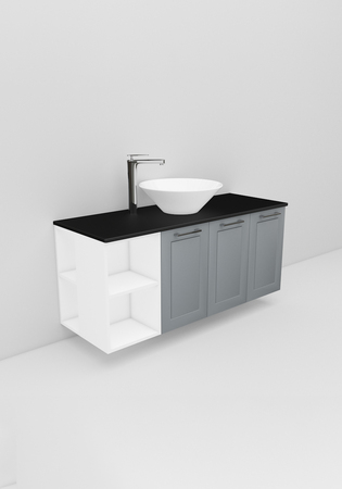 Flexline Servantskap M. 142.4 1200 Grå Mat Ramme