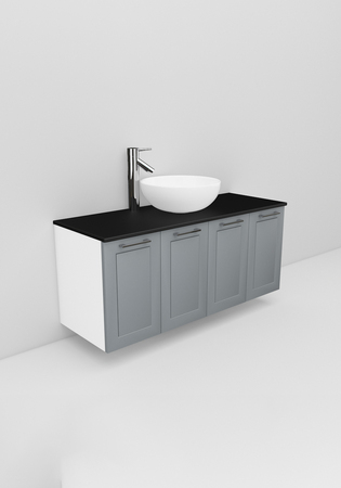 Flexline Servantskap M. 128.4 1200 Grå Mat Ramme