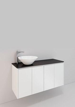Lc Servantskap M. 103, 1200 Venstre H600, Hvit Matt, 4 Dører, Loop Pors