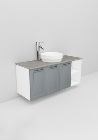 Flexline Servantskap M. 132.4 1200 Grå Mat Ramme