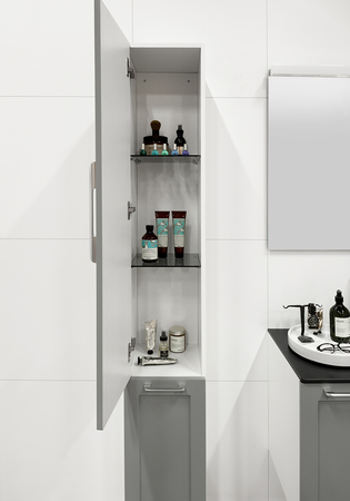 Flexline Høyskap M. 219.4 300 Grå Mat Ramme