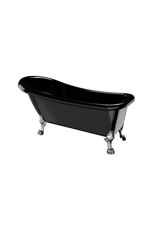 Badekar Old England 153 Svart Med Krom Føtter