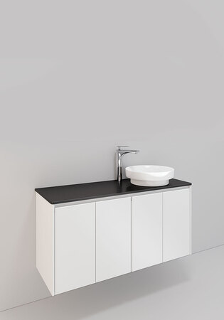 Lc Servantskap M. 102, 1200 Høyre H600, Hvit Matt, 4 Dører, Peak Porsel