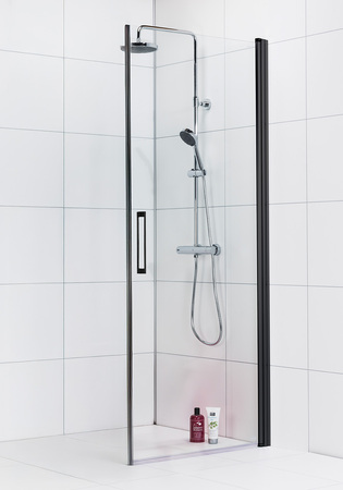 Dusjdør Frost C 80 Svart Klart Glass