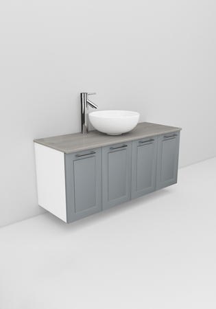 Flexline Servantskap M. 125.4 1200 Grå Mat Ramme