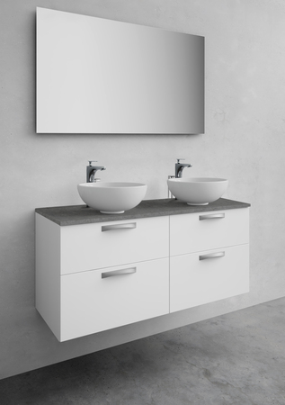 Servantskap City Hvit Blank 1200D
