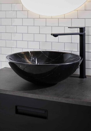 Håndvask Marble Svart