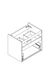 SERVANTSK. 600 SKUFFE HVIT MATT (FLEXLINE/LIVING/GRAND)