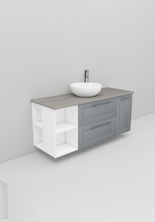 Flexline Servantskap M. 173.4 1200 Grå Mat Ramme