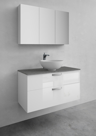 Servantskap City Hvit Blank 1000