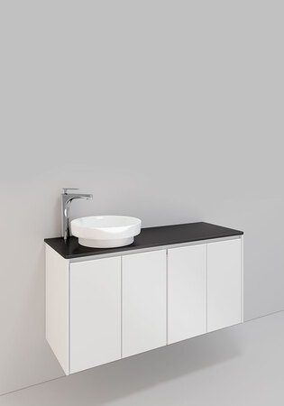 Lc Servantskap M. 104, 1200 Venstre H600, Hvit Matt, 4 Dører, Peak Pors