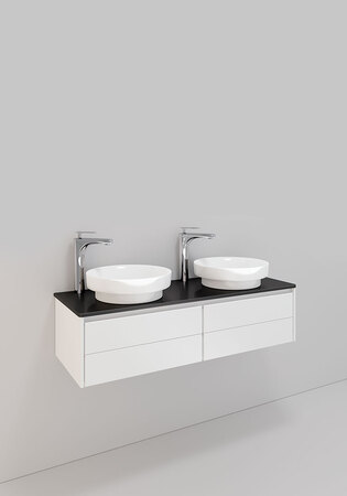 Lc Servantskap M. 112, 1200 D H300, Hvit Matt, 4 Skuffer, Peak Porselen