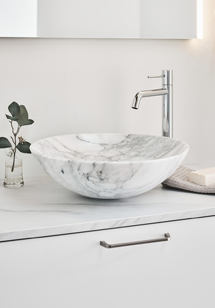 Håndvask Marble Hvit