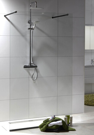 Dusjvegg Frost Dv 115 Svart Klart Glass
