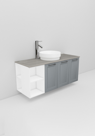 Flexline Servantskap M. 140.4 1200 Grå Mat Ramme