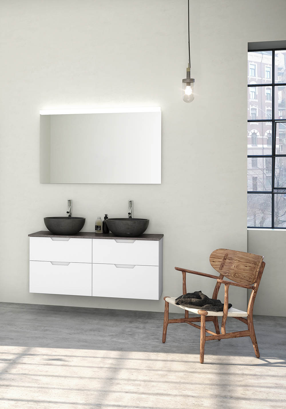 Servantskap Studio Hvit Matt 1200D