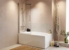 Badekar med dusjvegg