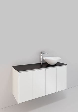 Lc Servantskap M. 101, 1200 Høyre H600, Hvit Matt, 4 Dører, Loop Porsel