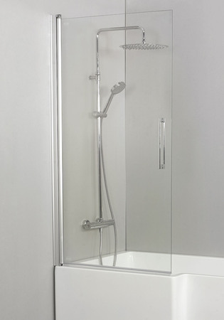 Badekarsdusjvegg Fix Trend Bv 80 Klart Glass
